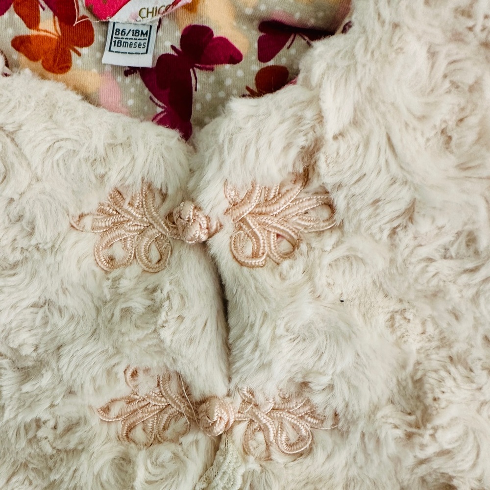 My First Chicco Dress & Vest Set Boucle Cream - Picture 10 of 13